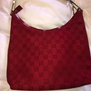 Gucci Red Monogram Purse